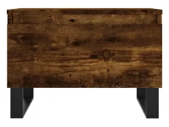 Mesa De Centro* Conjunto de 2 Mesas de Centro | Mesa de apoio | Mesa de café 50x46x35cm deriv. madeira carvalho fumado Castanho