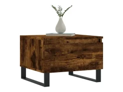 Mesa De Centro* Conjunto de 2 Mesas de Centro | Mesa de apoio | Mesa de café 50x46x35cm deriv. madeira carvalho fumado Castanho