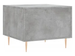 Conjunto de 2 Mesas de Centro | Mesa de apoio | Mesa de café 50x50x40 cm madeira processada cinza cimento^ Mesa De Centro