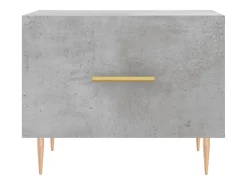 Conjunto de 2 Mesas de Centro | Mesa de apoio | Mesa de café 50x50x40 cm madeira processada cinza cimento^ Mesa De Centro