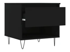 Best Conjunto de 2 Mesas de Centro | Mesa de apoio | Mesa de café 50x46x50 cm derivados de madeira Preto