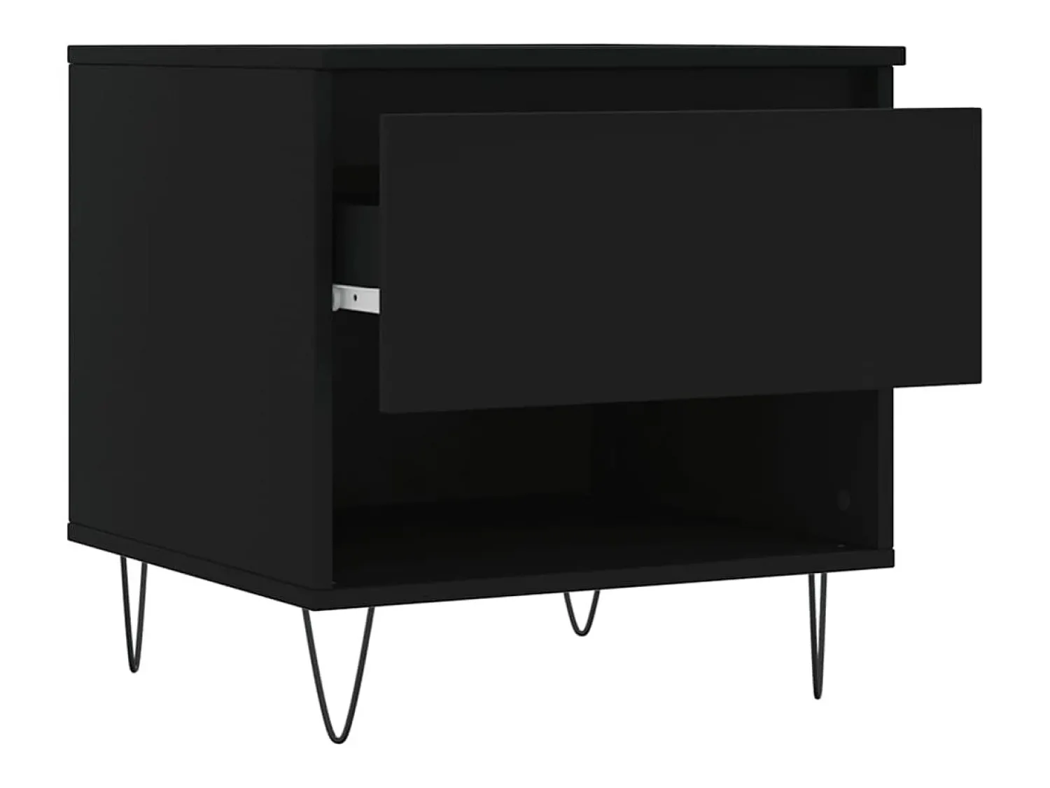 Best Conjunto de 2 Mesas de Centro | Mesa de apoio | Mesa de café 50x46x50 cm derivados de madeira Preto