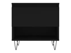Best Conjunto de 2 Mesas de Centro | Mesa de apoio | Mesa de café 50x46x50 cm derivados de madeira Preto