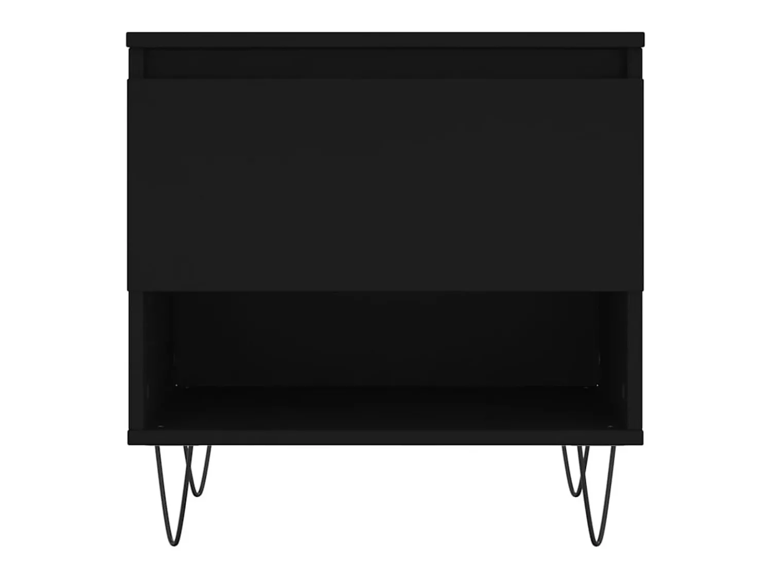 Best Conjunto de 2 Mesas de Centro | Mesa de apoio | Mesa de café 50x46x50 cm derivados de madeira Preto