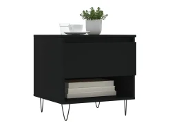 Best Conjunto de 2 Mesas de Centro | Mesa de apoio | Mesa de café 50x46x50 cm derivados de madeira Preto