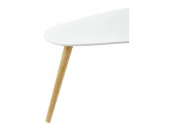 Helloshop26 Conjunto de 2 mesas de centro de tamanhos diferentes design para sala de estar MDF pinho 45,5 x 80 x 40 cm e 40,5 x 68 x 36 cm fosco 03_0005777^ Mesa De Centro