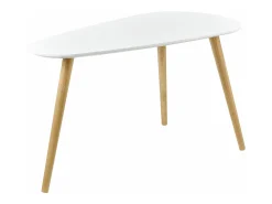 Helloshop26 Conjunto de 2 mesas de centro de tamanhos diferentes design para sala de estar MDF pinho 45,5 x 80 x 40 cm e 40,5 x 68 x 36 cm fosco 03_0005777^ Mesa De Centro