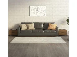 Best Conjunto de 2 Mesas de Centro | Mesa de apoio com pernas de metal 50x50x40 cm Castanho