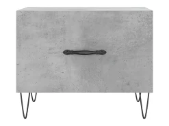 Mesa De Centro* Conjunto de 2 Mesas de Centro | Mesa de apoio | Mesa de café 50x50x40 cm madeira processada cinza cimento Cinzento