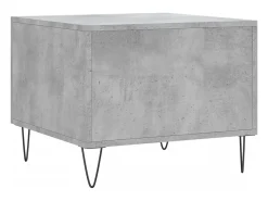 Mesa De Centro* Conjunto de 2 Mesas de Centro | Mesa de apoio | Mesa de café 50x50x40 cm madeira processada cinza cimento Cinzento