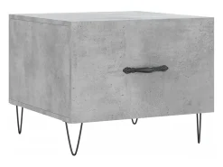 Mesa De Centro* Conjunto de 2 Mesas de Centro | Mesa de apoio | Mesa de café 50x50x40 cm madeira processada cinza cimento Cinzento
