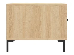 New Conjunto de 2 Mesas de Centro | Mesa de apoio | Mesa de café 50x50x40cm deriv. madeira carvalho sonoma Castanho