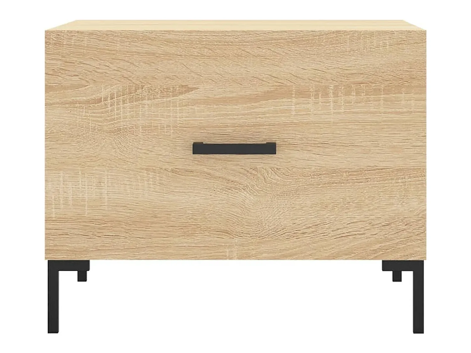 New Conjunto de 2 Mesas de Centro | Mesa de apoio | Mesa de café 50x50x40cm deriv. madeira carvalho sonoma Castanho
