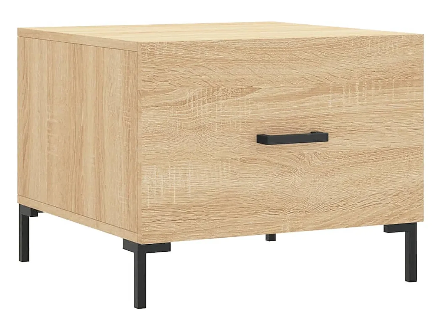 New Conjunto de 2 Mesas de Centro | Mesa de apoio | Mesa de café 50x50x40cm deriv. madeira carvalho sonoma Castanho