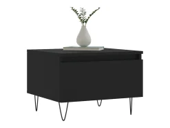 Mesa De Centro* Conjunto de 2 Mesas de Centro | Mesa de apoio | Mesa de café 50x46x35 cm derivados de madeira Preto