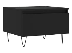 Mesa De Centro* Conjunto de 2 Mesas de Centro | Mesa de apoio | Mesa de café 50x46x35 cm derivados de madeira Preto