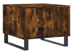 Conjunto de 2 Mesas de Centro | Mesa de apoio | Mesa de café 50x50x40 cm madeira processada cor fumado^ Mesa De Centro