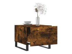 Conjunto de 2 Mesas de Centro | Mesa de apoio | Mesa de café 50x50x40 cm madeira processada cor fumado^ Mesa De Centro