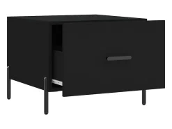 Clearance Conjunto de 2 Mesas de Centro | Mesa de apoio | Mesa de café 50x50x40 cm madeira processada Preto