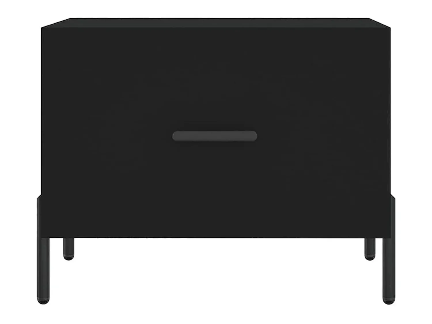 Clearance Conjunto de 2 Mesas de Centro | Mesa de apoio | Mesa de café 50x50x40 cm madeira processada Preto