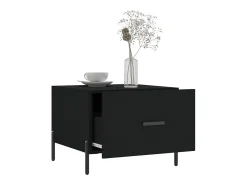 Clearance Conjunto de 2 Mesas de Centro | Mesa de apoio | Mesa de café 50x50x40 cm madeira processada Preto