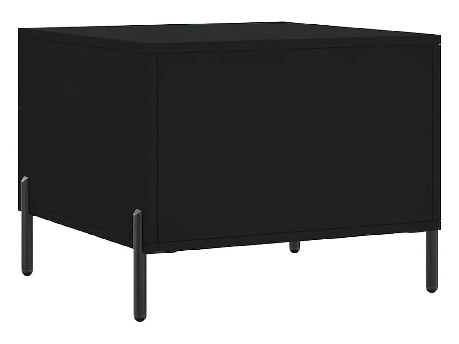 Clearance Conjunto de 2 Mesas de Centro | Mesa de apoio | Mesa de café 50x50x40 cm madeira processada Preto