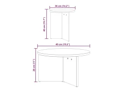 Conjunto de 2 Mesas de Centro | Mesa de apoio 49x49x28 cm^ Mesa De Centro