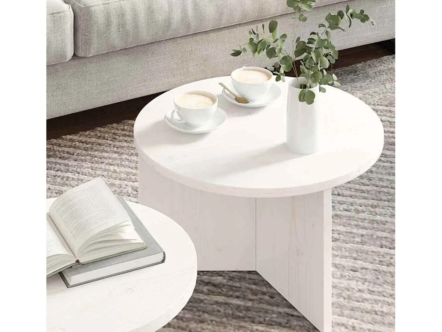 Conjunto de 2 Mesas de Centro | Mesa de apoio 49x49x28 cm^ Mesa De Centro