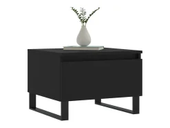 Mesa De Centro* Conjunto de 2 Mesas de Centro | Mesa de apoio | Mesa de café 50x46x35 cm derivados de madeira Preto