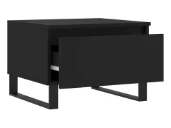 Mesa De Centro* Conjunto de 2 Mesas de Centro | Mesa de apoio | Mesa de café 50x46x35 cm derivados de madeira Preto