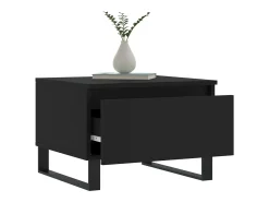 Mesa De Centro* Conjunto de 2 Mesas de Centro | Mesa de apoio | Mesa de café 50x46x35 cm derivados de madeira Preto
