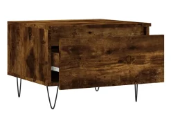Mesa De Centro| Conjunto de 2 Mesas de Centro | Mesa de apoio | Mesa de café 50x46x35cm deriv. madeira carvalho fumado Castanho