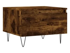 Mesa De Centro| Conjunto de 2 Mesas de Centro | Mesa de apoio | Mesa de café 50x46x35cm deriv. madeira carvalho fumado Castanho