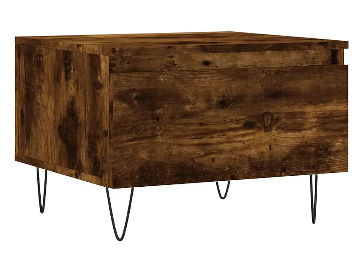 Mesa De Centro| Conjunto de 2 Mesas de Centro | Mesa de apoio | Mesa de café 50x46x35cm deriv. madeira carvalho fumado Castanho
