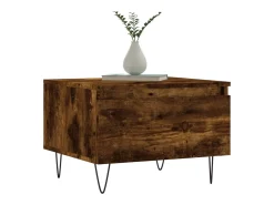Mesa De Centro| Conjunto de 2 Mesas de Centro | Mesa de apoio | Mesa de café 50x46x35cm deriv. madeira carvalho fumado Castanho