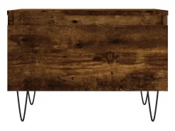 Mesa De Centro| Conjunto de 2 Mesas de Centro | Mesa de apoio | Mesa de café 50x46x35cm deriv. madeira carvalho fumado Castanho