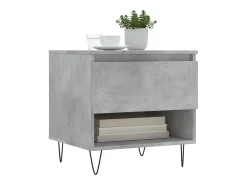 Conjunto de 2 Mesas de Centro | Mesa de apoio | Mesa de café 50x46x50 cm deriv. madeira cinza-cimento^ Mesa De Centro