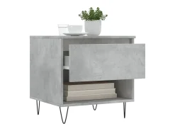 Conjunto de 2 Mesas de Centro | Mesa de apoio | Mesa de café 50x46x50 cm deriv. madeira cinza-cimento^ Mesa De Centro