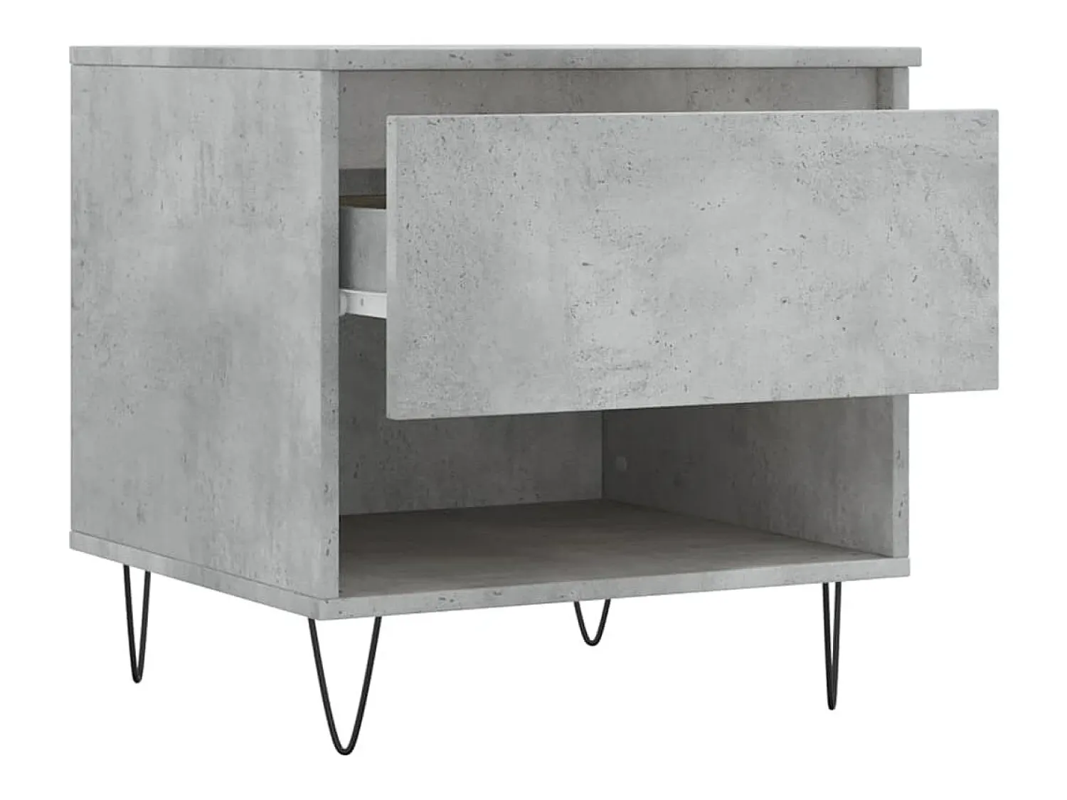 Conjunto de 2 Mesas de Centro | Mesa de apoio | Mesa de café 50x46x50 cm deriv. madeira cinza-cimento^ Mesa De Centro