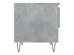 Conjunto de 2 Mesas de Centro | Mesa de apoio | Mesa de café 50x46x50 cm deriv. madeira cinza-cimento^ Mesa De Centro