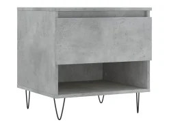 Conjunto de 2 Mesas de Centro | Mesa de apoio | Mesa de café 50x46x50 cm deriv. madeira cinza-cimento^ Mesa De Centro