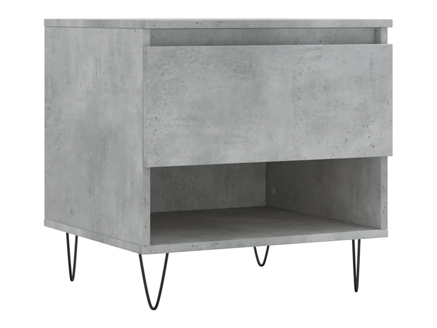Conjunto de 2 Mesas de Centro | Mesa de apoio | Mesa de café 50x46x50 cm deriv. madeira cinza-cimento^ Mesa De Centro