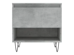 Conjunto de 2 Mesas de Centro | Mesa de apoio | Mesa de café 50x46x50 cm deriv. madeira cinza-cimento^ Mesa De Centro