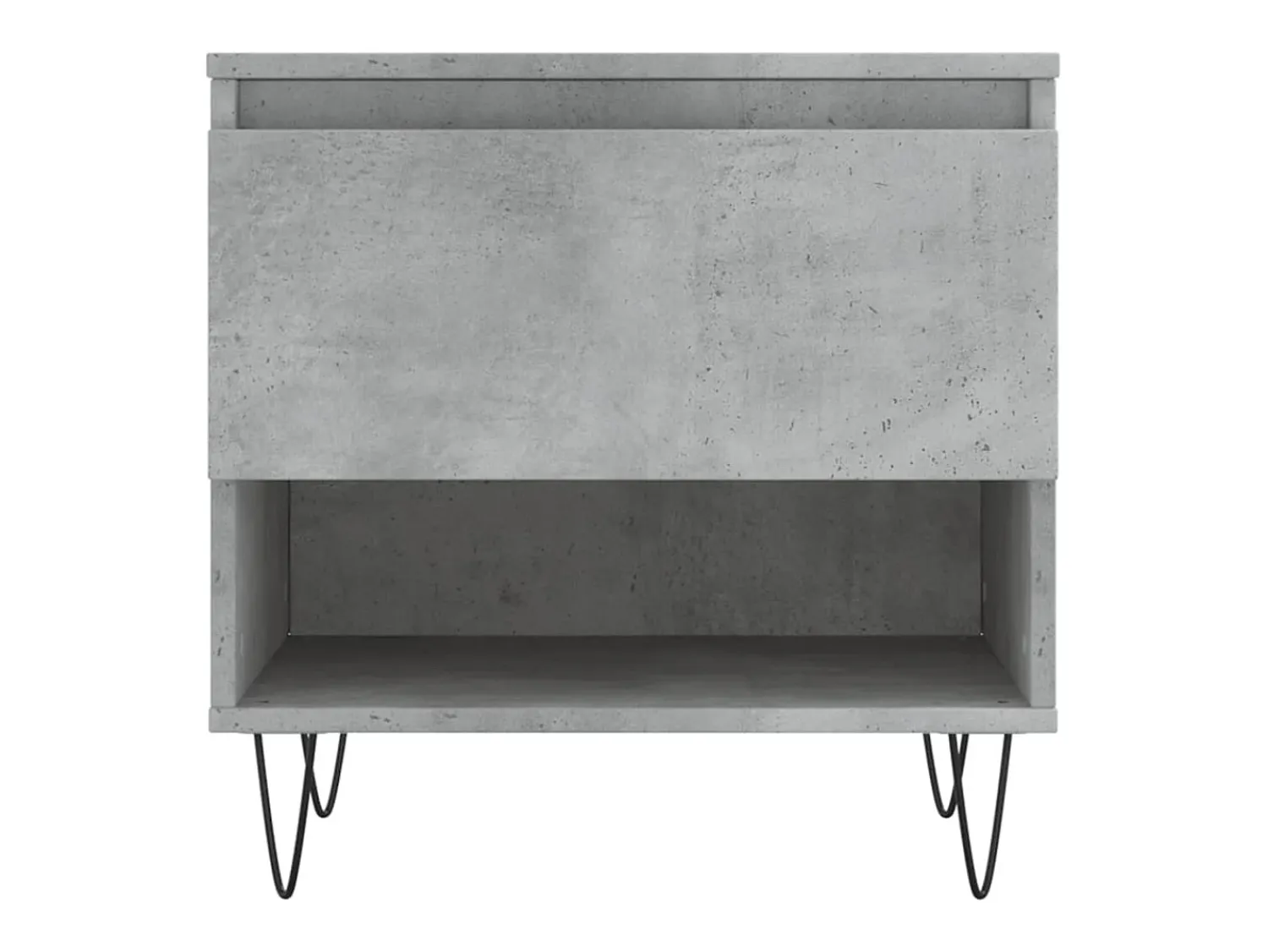 Conjunto de 2 Mesas de Centro | Mesa de apoio | Mesa de café 50x46x50 cm deriv. madeira cinza-cimento^ Mesa De Centro