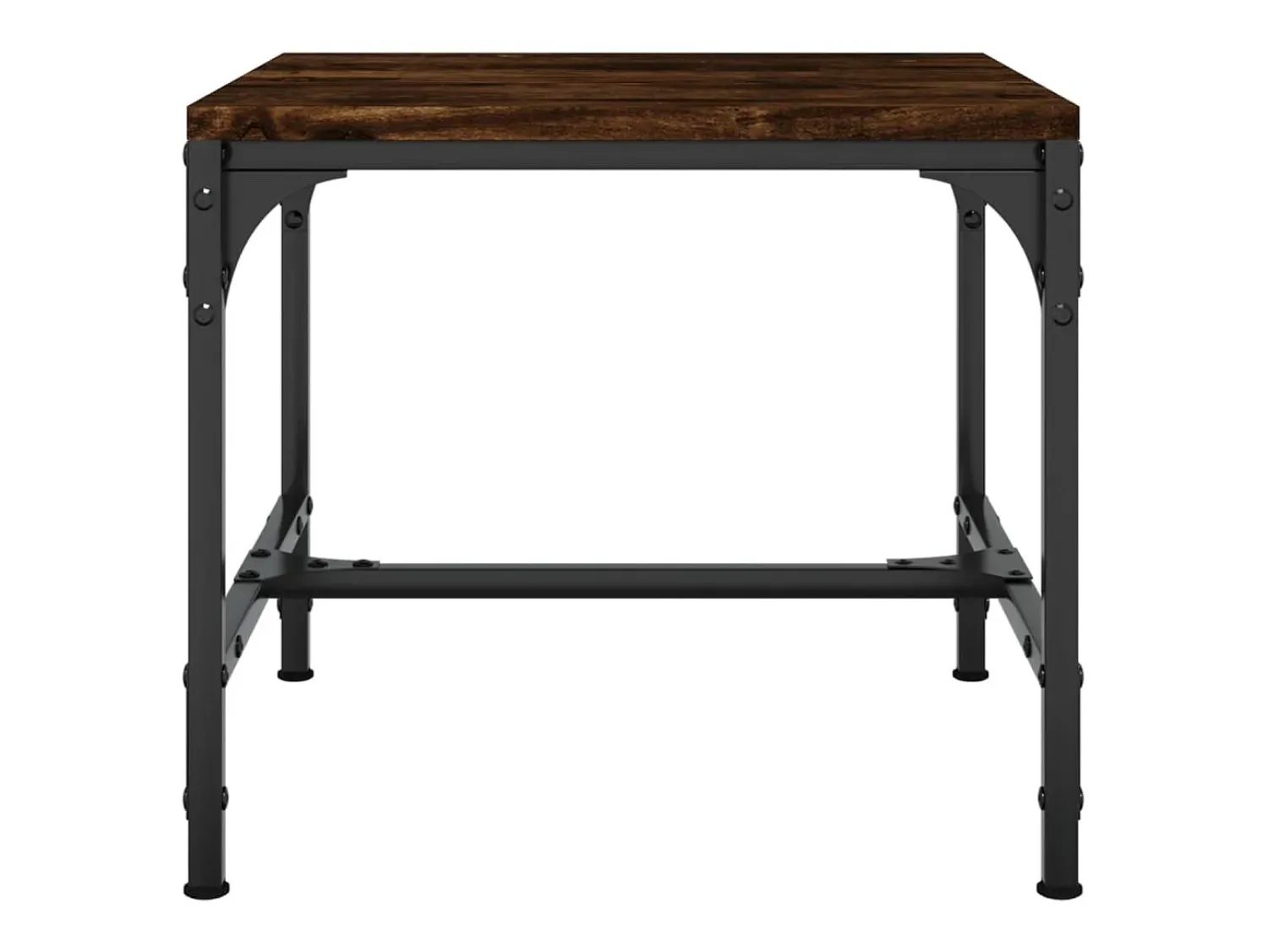 Mesa De Centro| Conjunto de 2 Mesas de Centro | Mesa de apoio | Mesa de café 40x40x40 cm deriv. madeira carvalho fumado Castanho