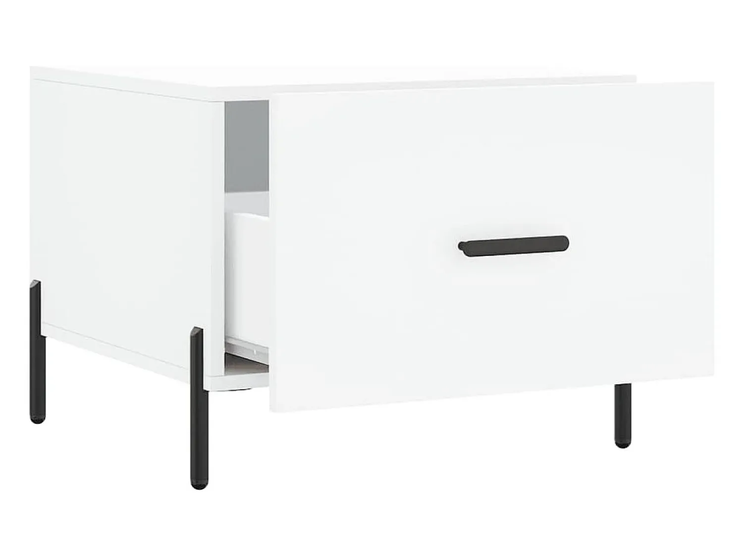 Conjunto de 2 Mesas de Centro | Mesa de apoio | Mesa de café 50x50x40 cm madeira processada^ Mesa De Centro