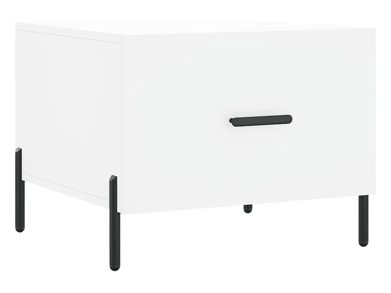 Conjunto de 2 Mesas de Centro | Mesa de apoio | Mesa de café 50x50x40 cm madeira processada^ Mesa De Centro