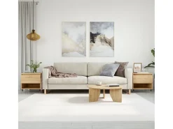 Conjunto de 2 Mesas de Centro | Mesa de apoio | Mesa de café 50x46x50cm deriv. madeira carvalho sonoma^ Mesa De Centro