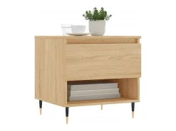 Conjunto de 2 Mesas de Centro | Mesa de apoio | Mesa de café 50x46x50cm deriv. madeira carvalho sonoma^ Mesa De Centro