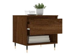 Mesa De Centro* Conjunto de 2 Mesas de Centro | Mesa de apoio | Mesa de café 50x46x50 cm deriv. madeira carvalho Castanho